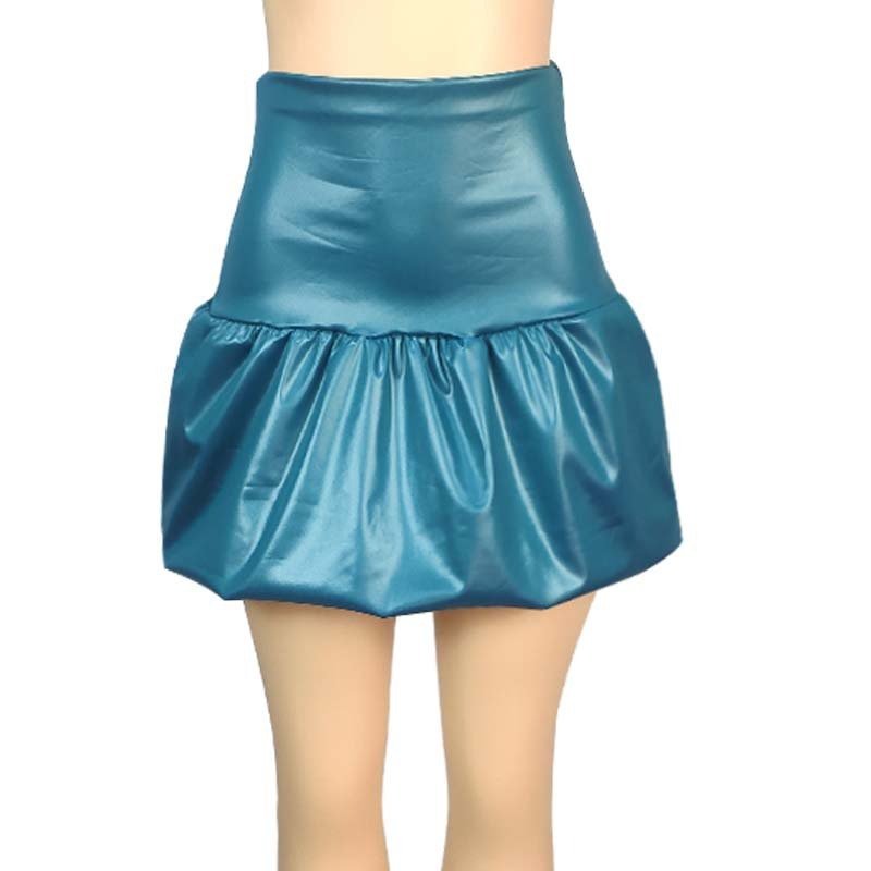 Matte PU Leather Skirt High Waist Belly Contracting $20.99 Dana Fashion Color: Black Size: L Women's clothing Product information: Skirt-type: umbrella skirt Color: 1218 imitation leather Tutu Black, 1218 imitation leather Tutu Burgundy, 1218 imitation le
