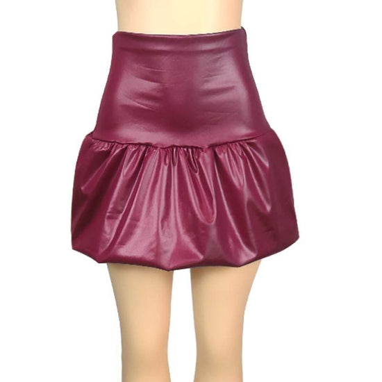 Matte PU Leather Skirt High Waist Belly Contracting $20.99 Dana Fashion Color: Wine Red Size: L Women's clothing Product information: Skirt-type: umbrella skirt Color: 1218 imitation leather Tutu Black, 1218 imitation leather Tutu Burgundy, 1218 imitation