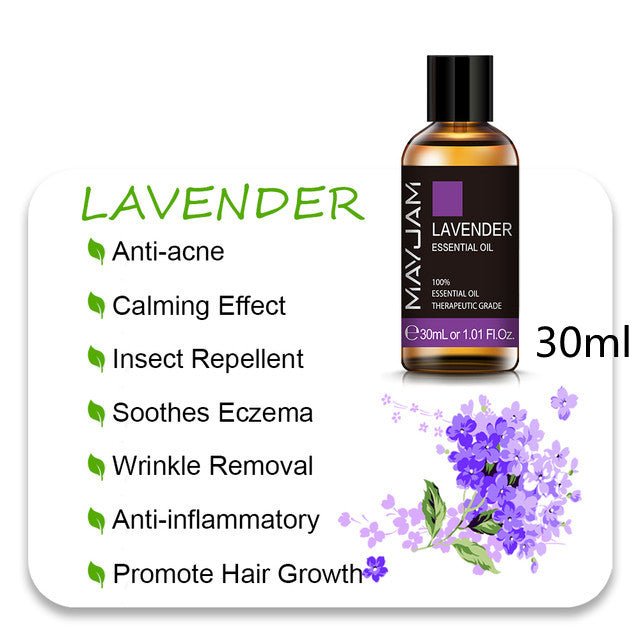 MAYJAM 10ml 30ml Essential Oils For Humidifier Diffuser Lave $24.99 Dana Fashion Color: Lavender capacity: 30ml Beauty Tools About MAYJAM Essential Oil : 10ml 30ml Pure Plant Extrat Essential Armatherapy Oils. No additive, No Fillers, Just Pure Essential