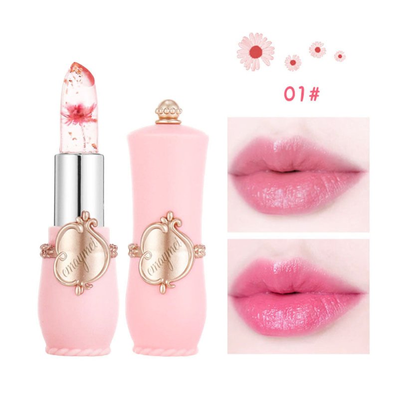 Maymei Moisturizing Lip Balm Dried Flower Color Changing Lipstick $15.27 Dana Fashion Color: 01color style: 1PCS makeup Specification: Name] transparent flower color changing lipstick Net content] 3. 8g Scent] peach Color number] 6 kinds of flowers Size]