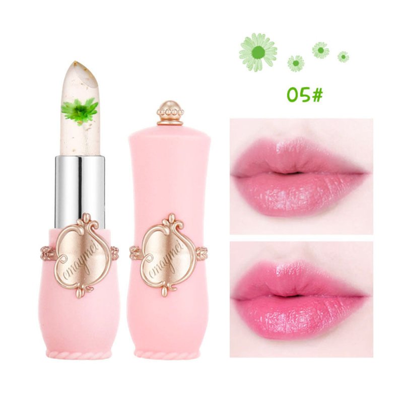 Maymei Moisturizing Lip Balm Dried Flower Color Changing Lipstick $15.27 Dana Fashion Color: 05color style: 1PCS makeup Specification: Name] transparent flower color changing lipstick Net content] 3. 8g Scent] peach Color number] 6 kinds of flowers Size]