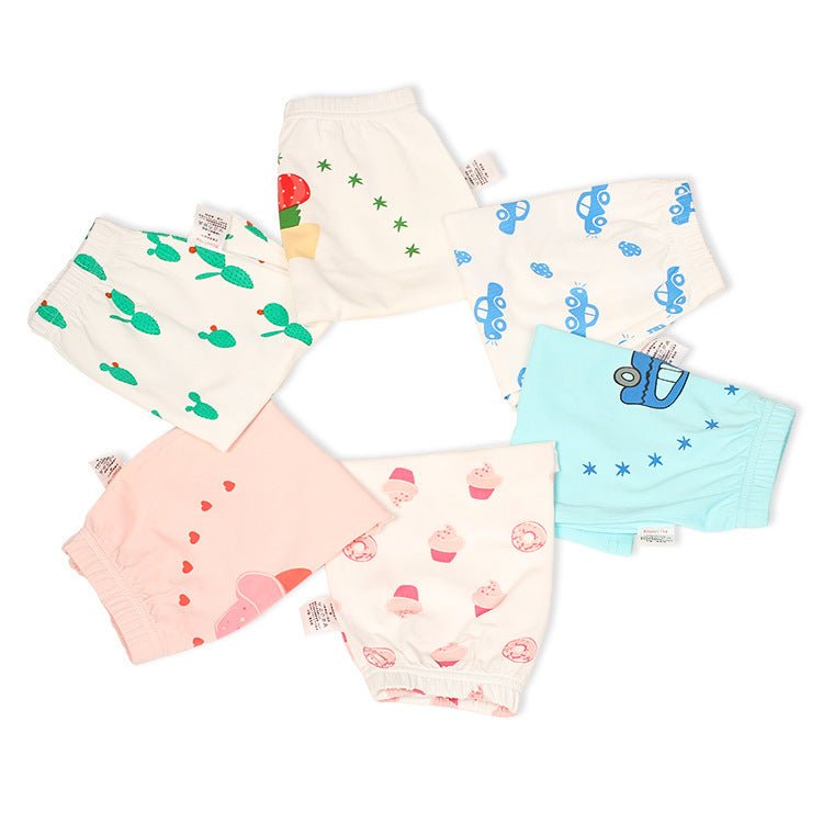 Men's And Women's Cotton Five-Point Baby Pants $17.55 Dana Fashion Color: Green Size: 100cm Baby Clothing Product information: Style: all-match Fabric name: Cotton Security level: Class A Pants length: five-point pants/pants Main fabric composition: cotto