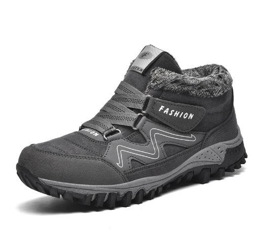 Men's And Women's Outdoor Cotton-padded Mid-top Sports Cotton Shoes $38.99 Dana Fashion Color: Gray Size: 35 Women's shoes Product information: Pattern: color matching Lining material: artificial velboa Applicable sports: Universal Color: WMZ6137 women's