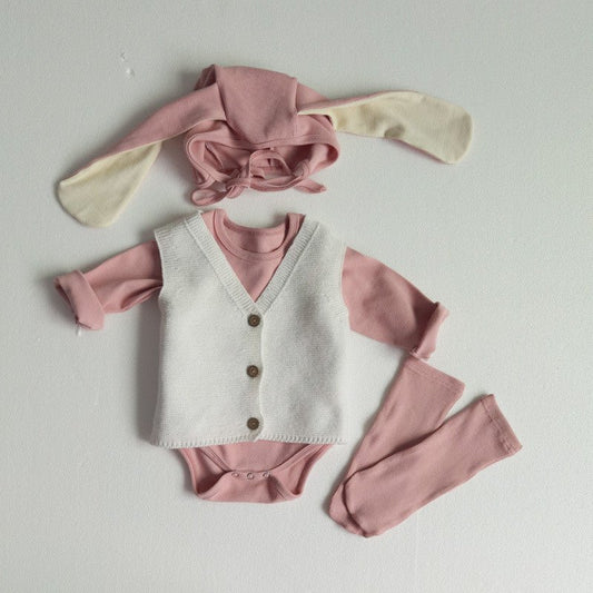 Men's And Women's Solid Color Knitted Base Vest Cardigan $24.89 Dana Fashion Color: Brown Child size: 100cm Baby Clothing Product Information: Yarn thickness: fine wool Thickness: General Sleeve length: long sleeve Closed style: single-breasted Pattern: p