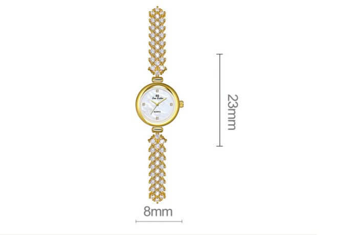 Mermaid Light Luxury Diamond Small Gold And Silver Chain Watch $41.85 Dana Fashion Color: Gold Women's Accessories Product information: Color: gold, silver Thickness: 7mm Crown type: Spiral crown Case back type: Ordinary Mirror material: mineral reinforce