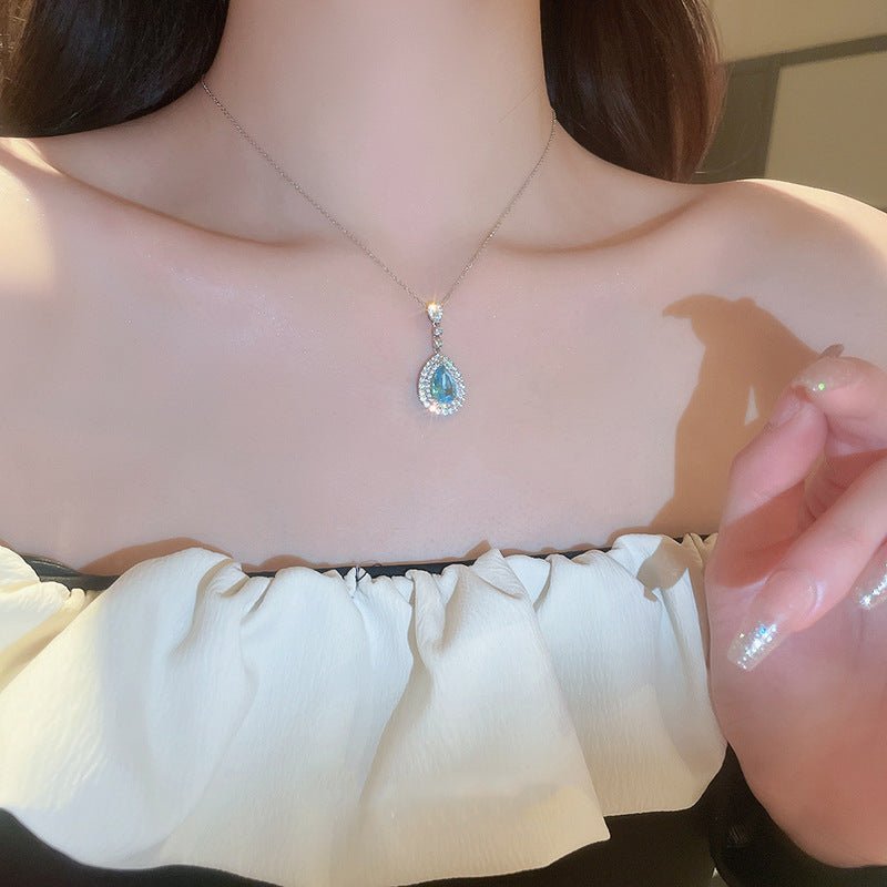 Mermaid Tears Gem Necklace Light Luxury High-end Stud Earrings Simple Elegant Special-interest Design Jewelry $41.17 Dana Fashion Color: Ear Studs Women's Accessories Product information: Pattern: Love Heart/water drop/Bell Treatment Process: Diamond Colo