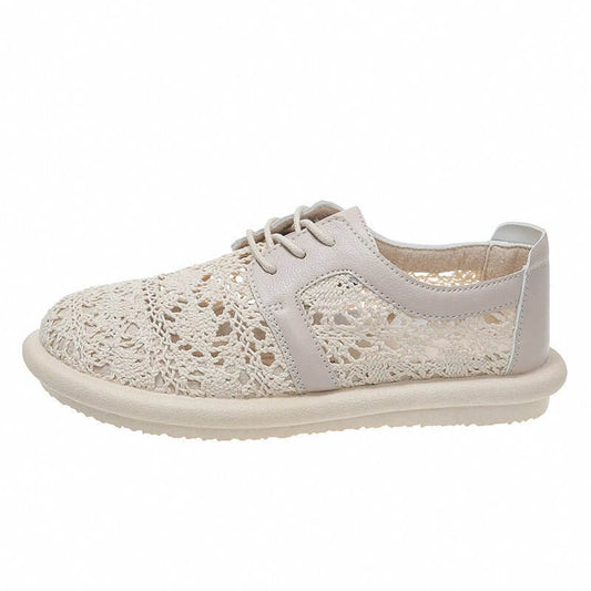 Mesh Breathable Flat Casual Shoes $44.50 Dana Fashion Color: Apricot Size: 35 Women's shoes Product information: Lining material: cloth Applicable sports: Universal Color: white, apricot Upper height: low top Heel height: low heel (1-3CM) Heel shape: flat
