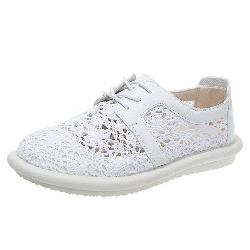 Mesh Breathable Flat Casual Shoes $44.50 Dana Fashion Color: Apricot Size: 35 Women's shoes Product information: Lining material: cloth Applicable sports: Universal Color: white, apricot Upper height: low top Heel height: low heel (1-3CM) Heel shape: flat