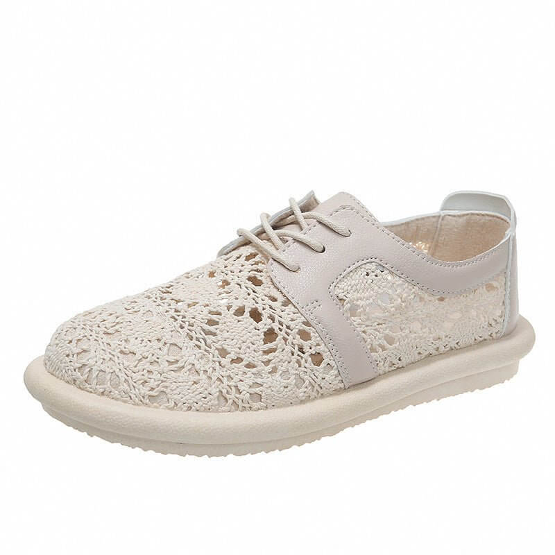 Mesh Breathable Flat Casual Shoes $44.50 Dana Fashion Color: Apricot Size: 35 Women's shoes Product information: Lining material: cloth Applicable sports: Universal Color: white, apricot Upper height: low top Heel height: low heel (1-3CM) Heel shape: flat