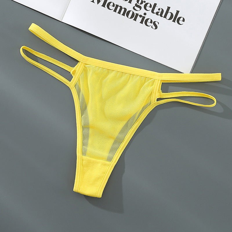 Mesh Breathable Seamless Low Waist Fun Women's Underpants $10.95 Dana Fashion Color: Yellow Size: L Women's clothing Product information: Color: white, black, pink, light blue, yellow Waist type: low waist Size: S,M,L Weaving: knitting Fabric name: Mesh M