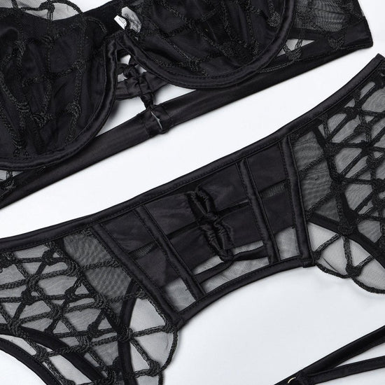 Mesh Joint Underwear Suit Women $50.00 Dana Fashion Color: Black Size: L Women's clothing Product information: Color: Black Main fabric composition: Polyester Fiber (polyester) Size: S,M,L Style: tights, mesh Note: 1. Asian sizes are 1 to 2 sizes smaller