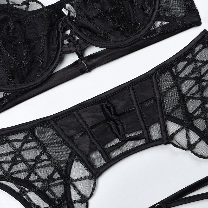 Mesh Joint Underwear Suit Women $50.00 Dana Fashion Color: Black Size: L Women's clothing Product information: Color: Black Main fabric composition: Polyester Fiber (polyester) Size: S,M,L Style: tights, mesh Note: 1. Asian sizes are 1 to 2 sizes smaller