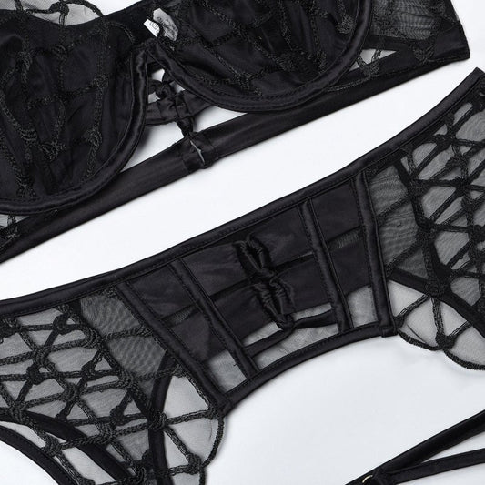 Mesh Joint Underwear Suit Women $50.00 Dana Fashion Color: Black Size: L Women's clothing Product information: Color: Black Main fabric composition: Polyester Fiber (polyester) Size: S,M,L Style: tights, mesh Note: 1. Asian sizes are 1 to 2 sizes smaller