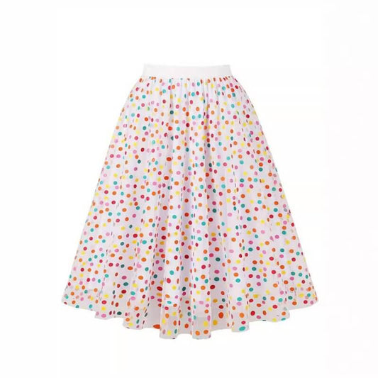 Mesh Skirt Color Polka Dot Printing $39.58 Dana Fashion Color: White Size: Free Size Women's clothing Product information: Pattern: polka dot Skirt-type: pleated skirt Color: White Main fabric composition: Polyester Size: free size Style type: Japanese an