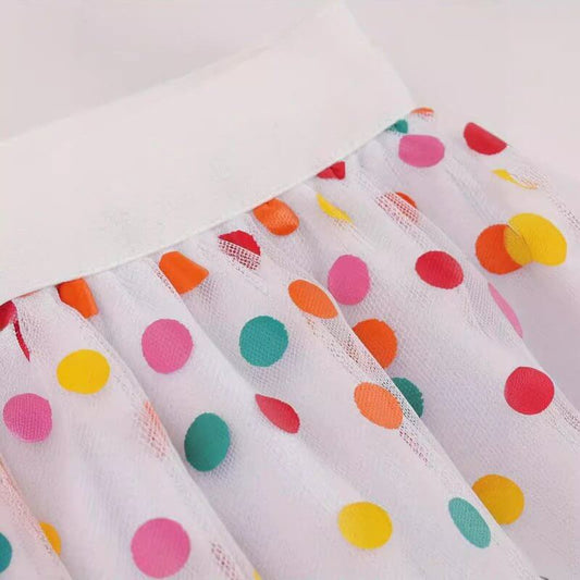 Mesh Skirt Color Polka Dot Printing $39.58 Dana Fashion Color: White Size: Free Size Women's clothing Product information: Pattern: polka dot Skirt-type: pleated skirt Color: White Main fabric composition: Polyester Size: free size Style type: Japanese an