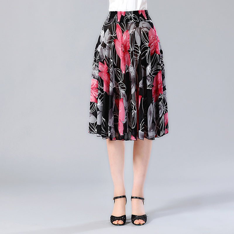Middle-aged and elderly dancing skirts skirts $23.50 Dana Fashion Color: 010 Size: One size Women's clothing Main fabric composition: polyester fiber (polyester) size Waist circumference Skirt length / 63-99cm 60cm 1. Asian sizes are 1 to 2 sizes smaller