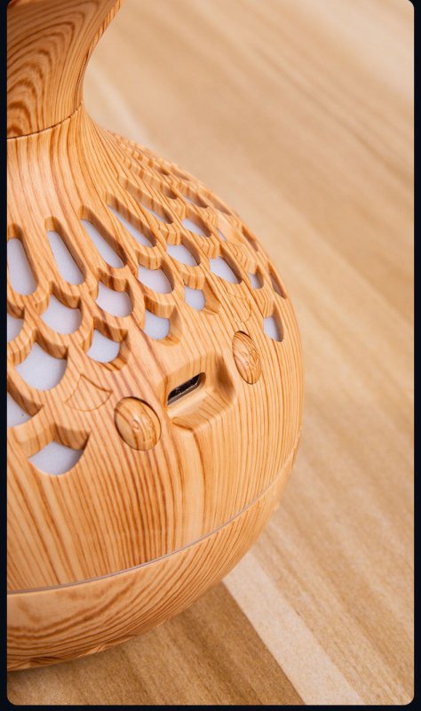 Mini Desktop Creativity Three-leaf Flower Humidifier $32.50 Dana Fashion Color: Deep Wood Grain Style Electrical outlet: USB Beauty Tools Product information: Power type: USB Noise: below 36dB Color: light wood grain, deep wood grain Appearance: Vase Oper