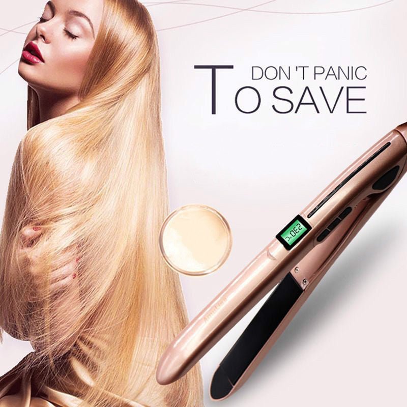 Mini hair straightener $35.00 Dana Fashion Color: Gold Style: EU Beauty Tools Material：PET