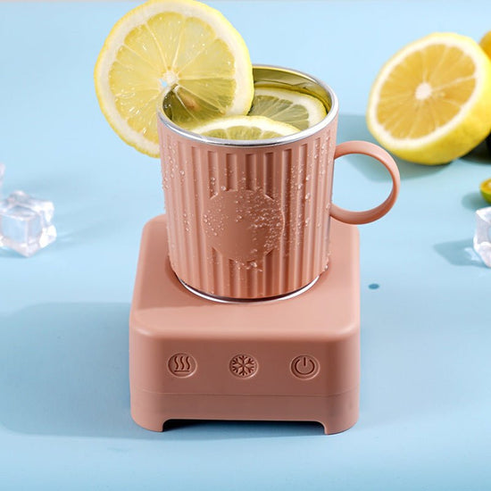 Mini Quick Cooling Cup Beer Beverage Rapid Refrigeration Ice Maker Machine Cold Drink Heating Home Dormitory Food Grade 400ml Kitchen Gadgets $98.50 Dana Fashion Color: Pink Style: with car cable Dana's Kitchen Overview: Wide Application: The fast-cooling