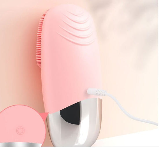 Mini Silicone Electric Face Cleansing Brush Electric Facial Cleanser Facial Cleansing Brush Skin Massager Skin Care Tools $33.00 Dana Fashion Color: Black 2PC style: Electric Electrical outlet: DC Beauty Tools Overview: * Sonic technology can effectively