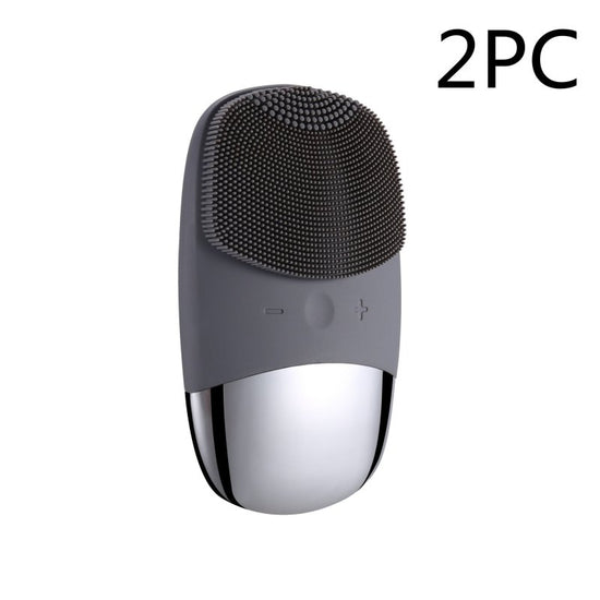 Mini Silicone Electric Face Cleansing Brush Electric Facial Cleanser Facial Cleansing Brush Skin Massager Skin Care Tools $33.00 Dana Fashion Color: Black 2PC style: Electric Electrical outlet: DC Beauty Tools Overview: * Sonic technology can effectively