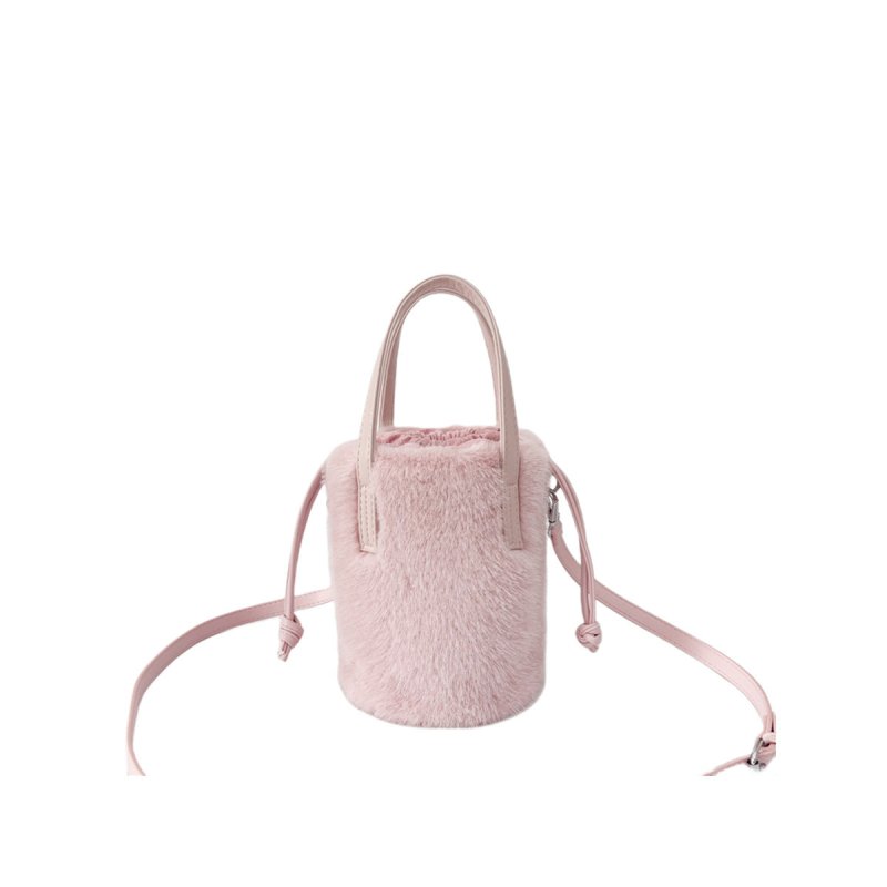 Mink-like Bucket Vintage Plush Hand Bag $45.52 Dana Fashion Color: Pink Size: 14X28X14cm Women's Bags Product information: Color: black, light brown, caramel, pink, apricot, White Applicable Gender: Female Hardness: medium Material: mink-shaped Suitcase s