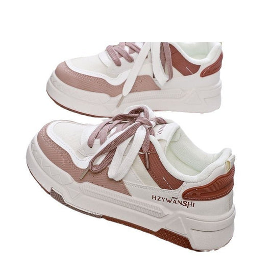 Minority All-match Thick Bottom Hight Increasing Board Shoes Children $35.50 Dana Fashion Color: Beige Size: 35 Women's shoes Product information: Lining material: Mesh Color: beige, red, green Size: 35, 36, 37, 38, 39, 40 Sole material: rubber Texture te