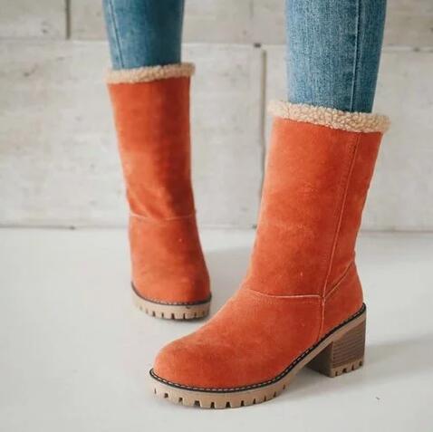 Miss Winter Women Snow Boots Warm Boots $40.50 Dana Fashion Color: Black Size: 35 Women's shoes Product information: Tube height: middle tube Heel height: low heel (1-3cm) Color classification: gray, green, black, orange, camel Boots name: snow boots Toe