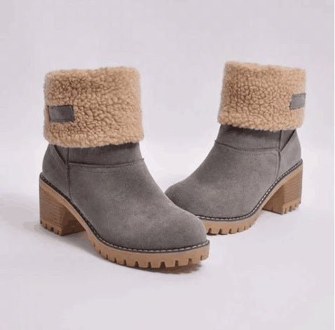 Miss Winter Women Snow Boots Warm Boots $40.50 Dana Fashion Color: Grey Size: 35 Women's shoes Product information: Tube height: middle tube Heel height: low heel (1-3cm) Color classification: gray, green, black, orange, camel Boots name: snow boots Toe s