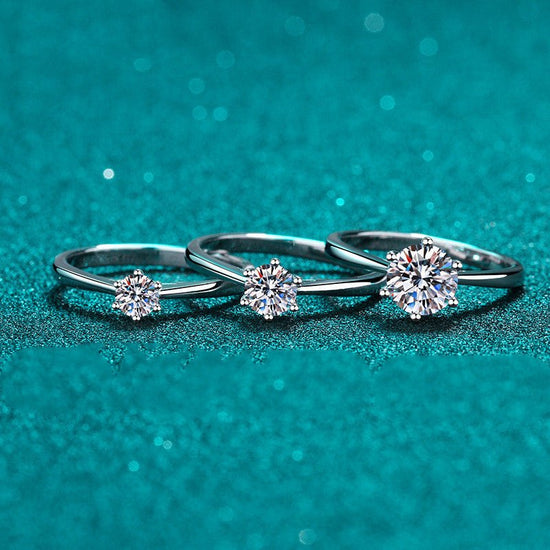 Moissanite 925 Sterling Silver Plated Ring Girl $35.99 Dana Fashion Color: 1carat mullite Dimensions: No.10 Women's Accessories Product information: Type: ring Material: silver Shape: six claws Treatment process: electroplating Style: Women Color: 30 cent