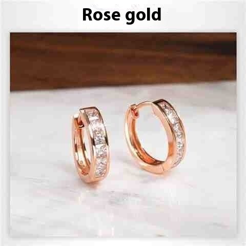 Moissanite Ear Clip Light Luxury Hoop Earrings $20.00 Dana Fashion Color: Rose Gold Women's Accessories Product information: Material: natural zircon Color classification: silver ear ring pairs of yellow gold ear ring pairs of rose gold ear ring pairs Pac