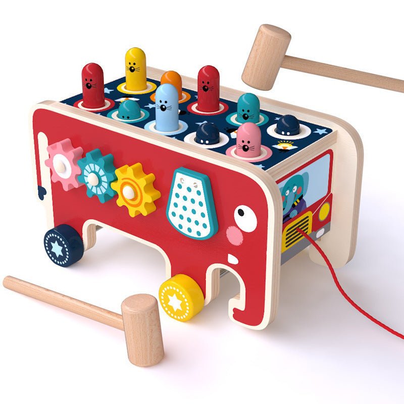 Montessori Toddlers Kids Wooden Pounding Bench Animal Bus Toys Early Educational Set Gifts For Children Toy Musical Instrument $47.62 Dana Fashion Color: Red Toys & Hobbies Overview -Fast heat dissipation, beautiful and durable; Exercise children's hand m