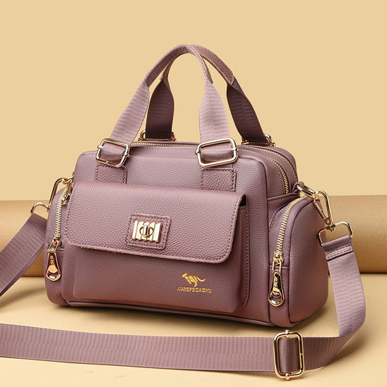 Motorcycle Multi-functional Shoulder Messenger Bag For Middle-aged Mothers $94.28 Dana Fashion Color: Black Women's Bags Product information: Lining texture: Polyester Pattern: solid color Color: black, wine red, red, purple, black gift handbag card holde