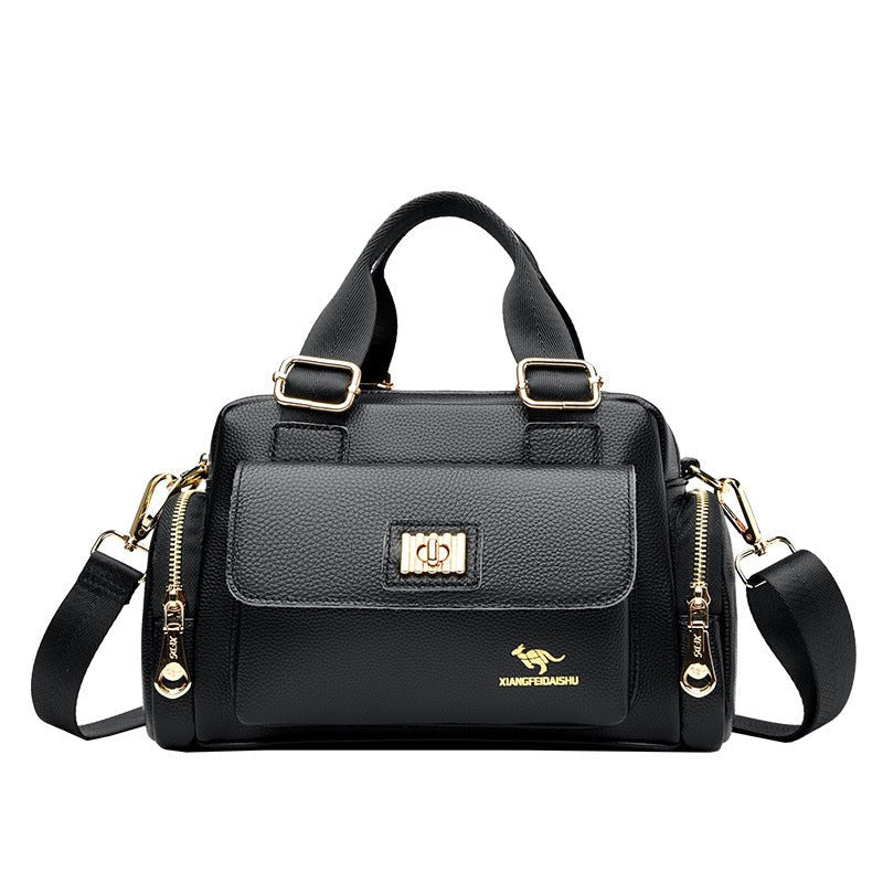 Motorcycle Multi-functional Shoulder Messenger Bag For Middle-aged Mothers $94.28 Dana Fashion Color: Black Women's Bags Product information: Lining texture: Polyester Pattern: solid color Color: black, wine red, red, purple, black gift handbag card holde