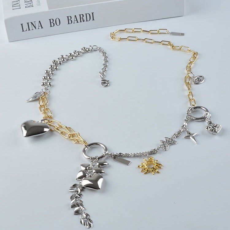 Multi-Element Chain Stitching Punk Vintage Distressed Love Pendant Belt $18.00 Dana Fashion Color: Heart Tassel Women's Accessories Product information: Color: heart-shaped tassel Applicable Gender: Female Applicable age: Adult Material: Metal Style: Swee