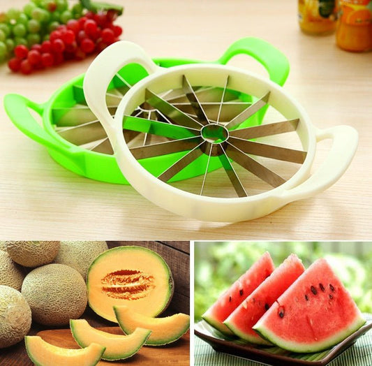 Multi-function Fruit Slicer Melon Watermelon Slicer Melon Cutter Practical Fruit Kitchen Tool $22.30 Dana Fashion Color: Green Dana's Kitchen Type: tools and fruits and vegetables Types of fruit and vegetable tools: shredders and slicers Material: Stainle