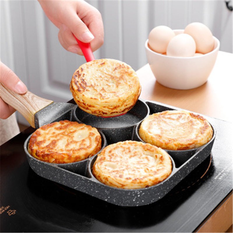 Multi Functional 4 Hole Frying Pan Non Stick Breakfast Burger Egg Pancake Maker Medical Stone Four Hole Omelet Pan $46.50 Dana Fashion Color: Four hole pot style: With brush Dana's Kitchen Overview: 1. Easy to Clean: The high-performance egg frying pan is