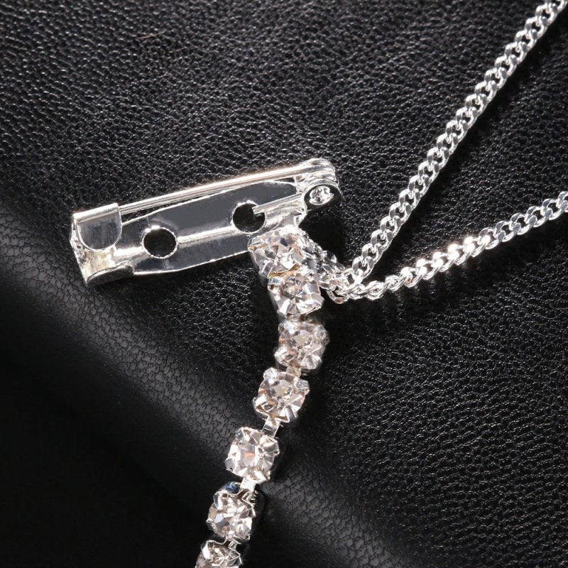 Multi-layer Back Chain Bridal Wedding Dress Accessories Rhinestone Tassel $21.00 Dana Fashion Color: Gold Women's Accessories Product information: Type: body chains Color: gold, silver Material: Rhinestone Style: Women's Shape: Geometry Style: European an