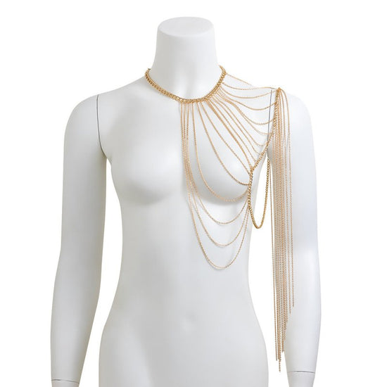 Multi-layer Chain Creative Tassel Shoulder Chain $24.04 Dana Fashion Color: Gold 1503 Women's Accessories Product information: Treatment Process: Electroplating Color: gold 1503, white K 1503 Applicable population: Female Chain style: O-ring chain Materia