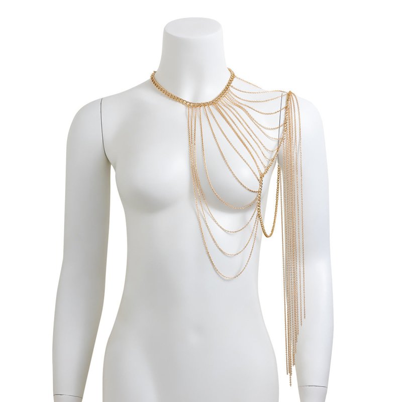 Multi-layer Chain Creative Tassel Shoulder Chain $24.04 Dana Fashion Color: Gold 1503 Women's Accessories Product information: Treatment Process: Electroplating Color: gold 1503, white K 1503 Applicable population: Female Chain style: O-ring chain Materia