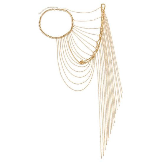 Multi-layer Chain Creative Tassel Shoulder Chain $24.04 Dana Fashion Color: Gold 1503 Women's Accessories Product information: Treatment Process: Electroplating Color: gold 1503, white K 1503 Applicable population: Female Chain style: O-ring chain Materia