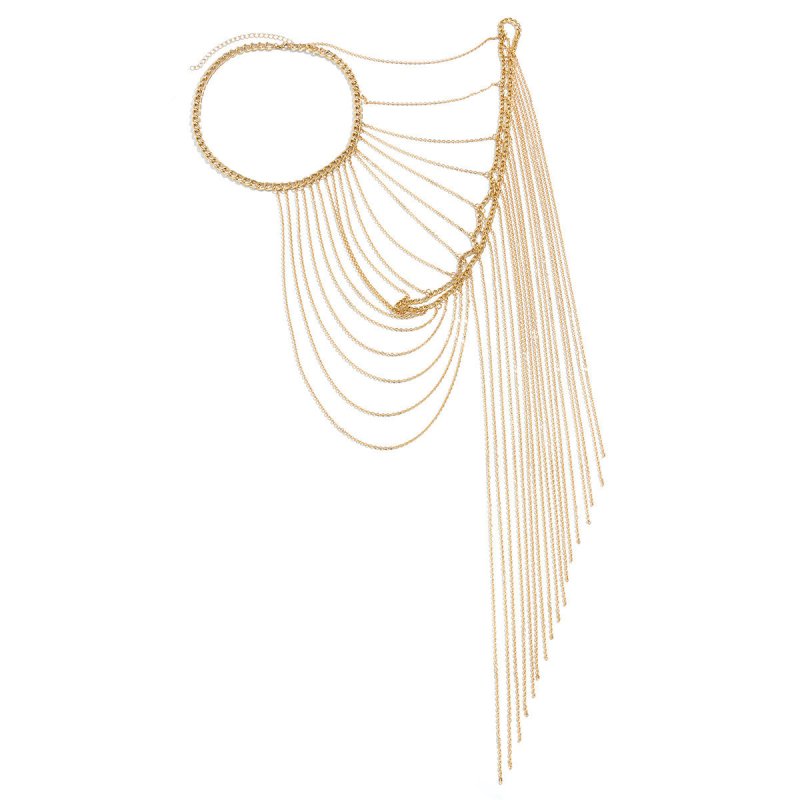 Multi-layer Chain Creative Tassel Shoulder Chain $24.04 Dana Fashion Color: Gold 1503 Women's Accessories Product information: Treatment Process: Electroplating Color: gold 1503, white K 1503 Applicable population: Female Chain style: O-ring chain Materia