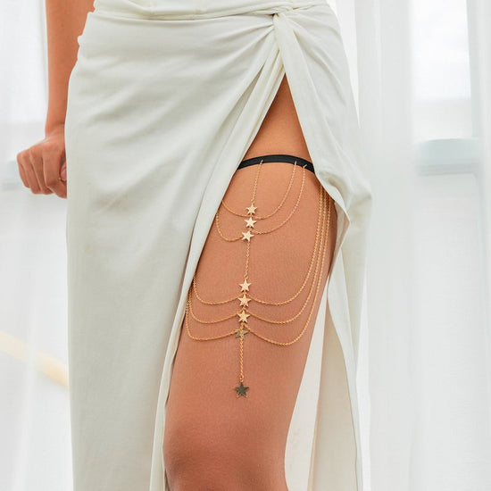 Multi-layer Chain Star Leg Ring Thigh Chain $15.00 Dana Fashion Color: 04 Gold 0318 Purity: Specifications Women's Accessories Product information: Color: 01 Gold 0298,01 White K 0298,02 White K 0299,03 gold 0309,04 gold 0318,04 White K 0318,05 White K 03