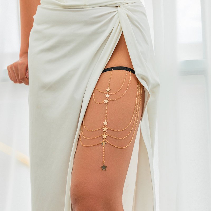Multi-layer Chain Star Leg Ring Thigh Chain $15.00 Dana Fashion Color: 04 Gold 0318 Purity: Specifications Women's Accessories Product information: Color: 01 Gold 0298,01 White K 0298,02 White K 0299,03 gold 0309,04 gold 0318,04 White K 0318,05 White K 03
