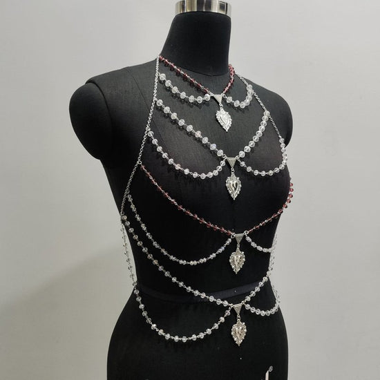 Multi-layer Chest Necklace Stainless Steel Bracelet Love Pendant Body Chains $34.50 Dana Fashion Color: 1 Style Women's Accessories Product information: Color: Style 1, Style 2 Packing list: Body Chains*1 Product Image: