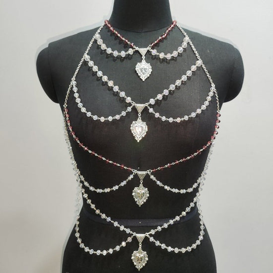Multi-layer Chest Necklace Stainless Steel Bracelet Love Pendant Body Chains $34.50 Dana Fashion Color: 1 Style Women's Accessories Product information: Color: Style 1, Style 2 Packing list: Body Chains*1 Product Image: