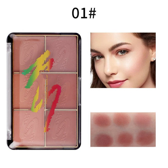 Multicolor Tan Red Matte Pearl Blush Tray $26.39 Dana Fashion Color: 01color makeup Specifications: Net content: 21g Model: Blush Specifications: Normal specifications Color number :01#,02 Packing list: Blush *1