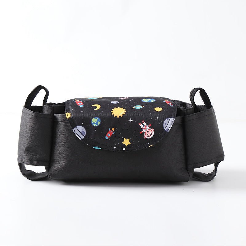 Multifunction Baby Stroller Bag Organizer Maternity Nappy Bag Stroller Accessories Cup wheelchair bag $23.12 Dana Fashion Color: Black starry sky Baby & Mother Overview: The trolley storage bag can hold baby's diapers, feeding bottles, wallet and mobile p