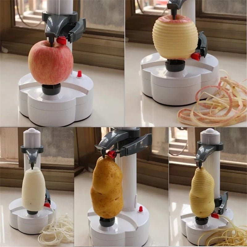 Multifunction Electric Peeler for Fruit Vegetables kitchen Accessories Cutter Machine $56.50 Dana Fashion Color: Black Model: AU plug Dana's Kitchen Overview: 1. Three blades, one mounted on the machine and the other two mounted on the bottom of the base.