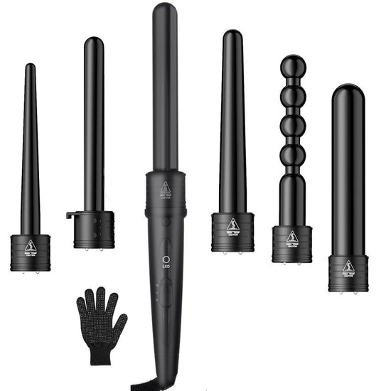 Multifunction Fast Heating Hair Curler 6in1 Interchangeable Ceramic Hair Styling Crimper Curling Roll Wand Hair Curler Iron Sets $99.00 Dana Fashion Electrical outlet: AU Beauty Tools Overview: 1. Interchangeable 6 in 1 100% tourmaline ceramic set.size is
